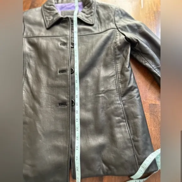 Andrew Marc Women's Black Leather Jacket Size XL Full-Length Sleeves‎