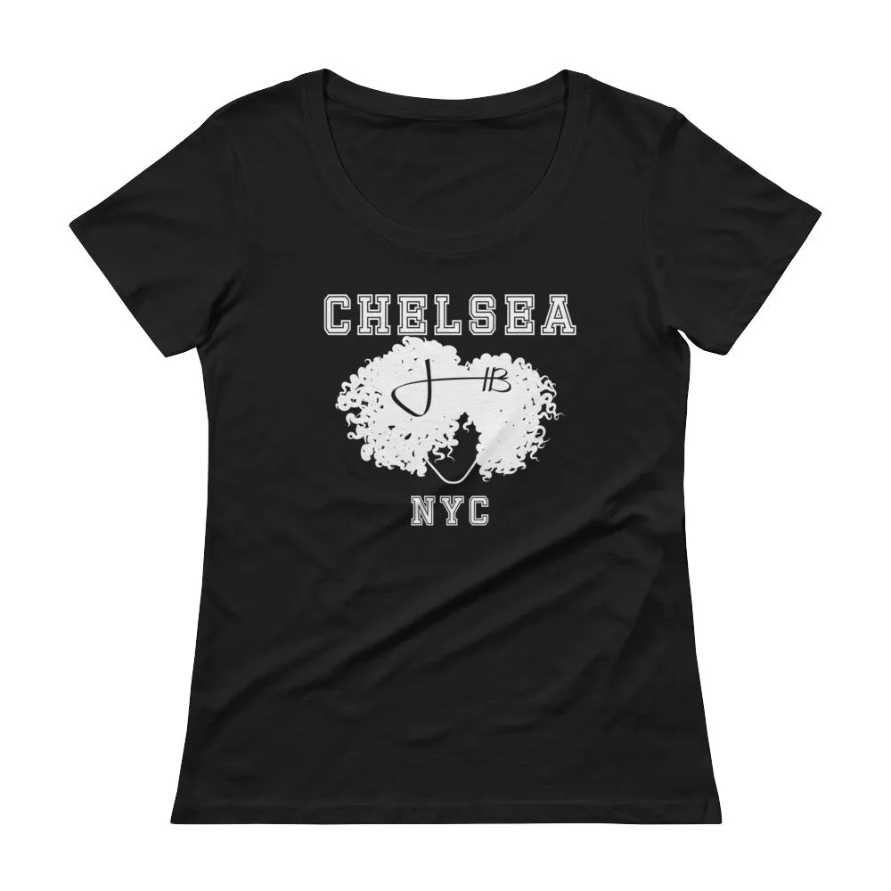 Anvil 391 Ladies Sheer Scoopneck T-Shirt with Tear Away Label-CHELSEA