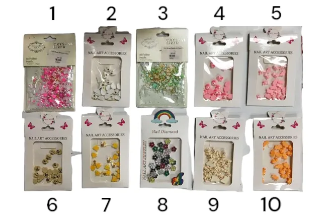 Artdone 10 boxes Nail Rhinestones, Nail Gems Nail Diamonds, Nail Art Studs Nail Crystals Nail Sequins for Nails Kit for Nail Art Supplies Accessories #5