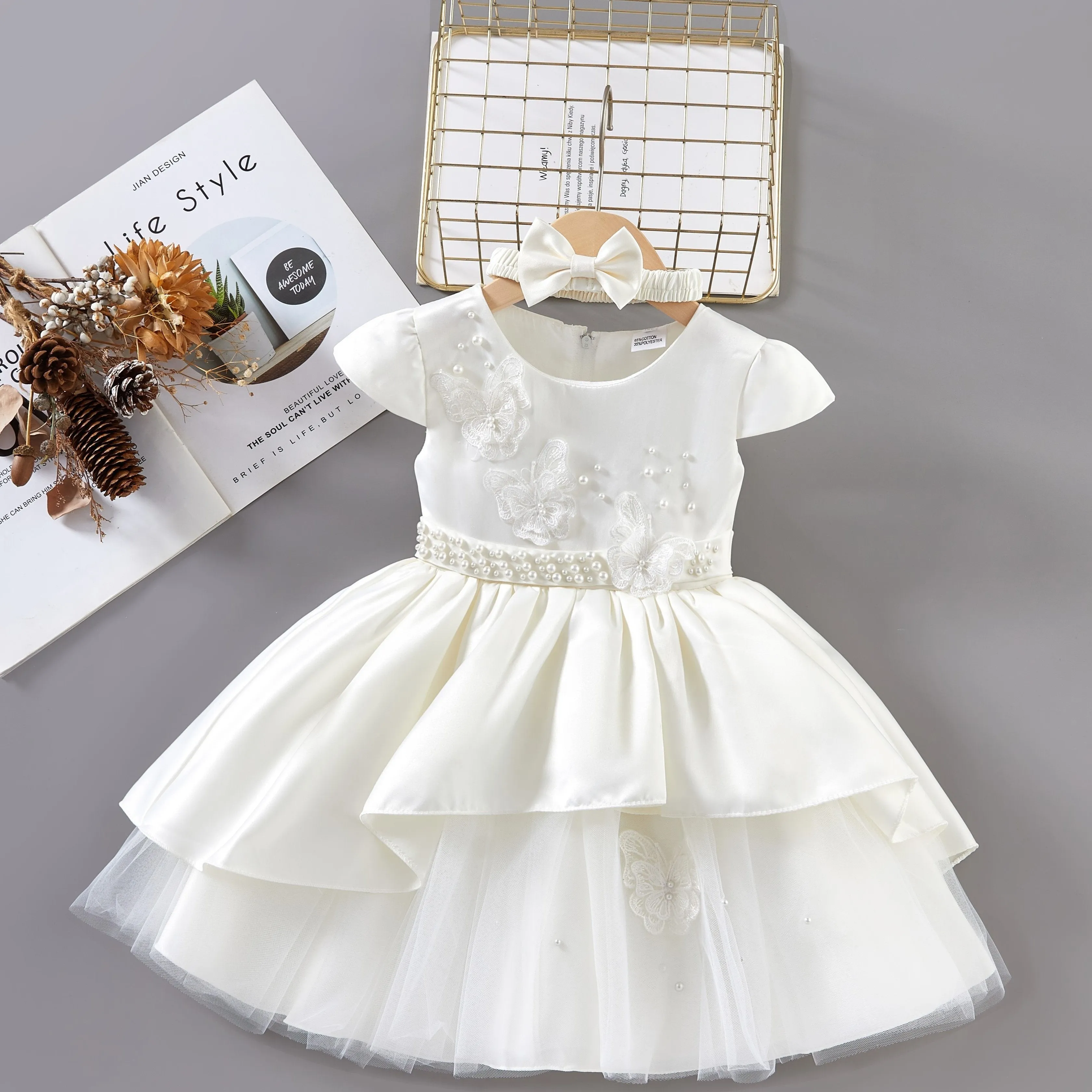 Exquisite Princess Dress & Headband Set