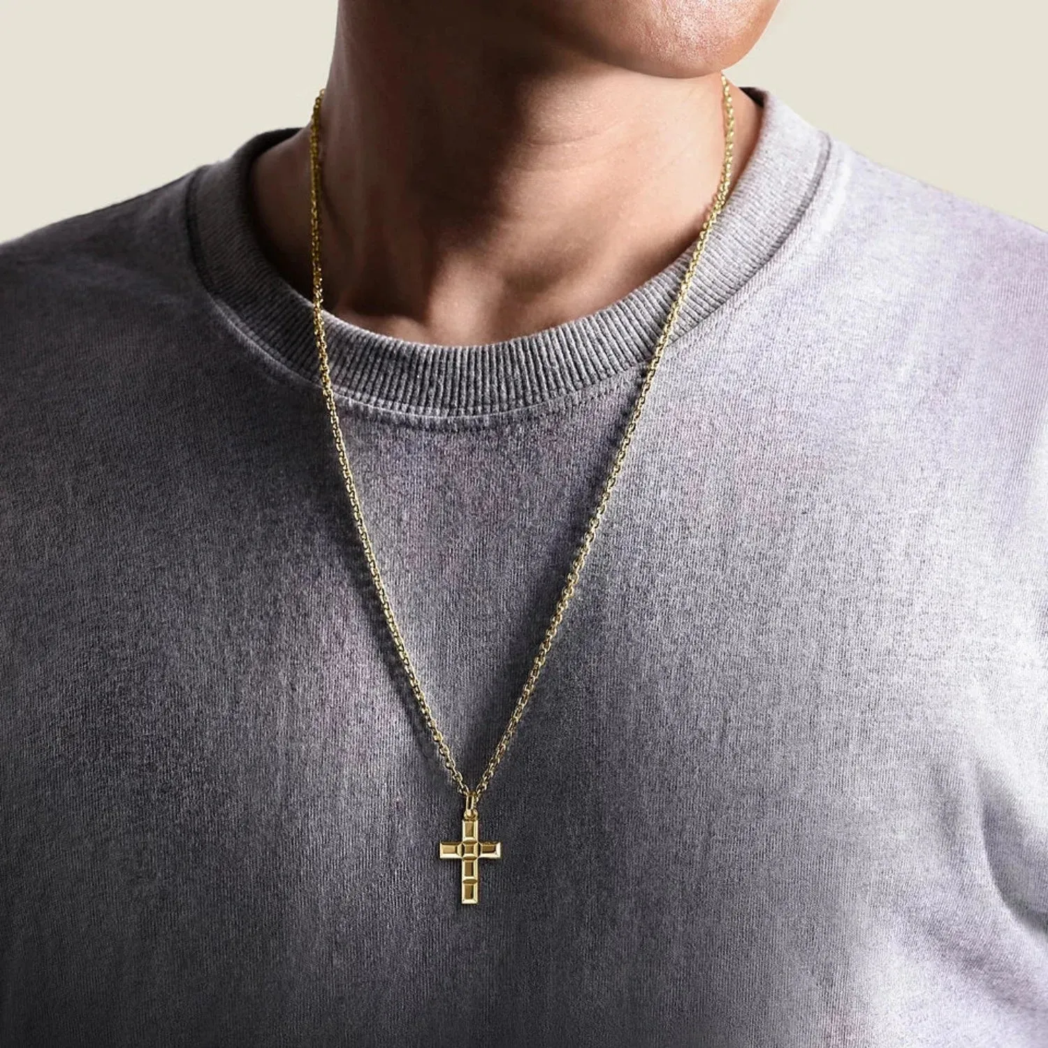 Gabriel & Co. Geometric Cross Pendant