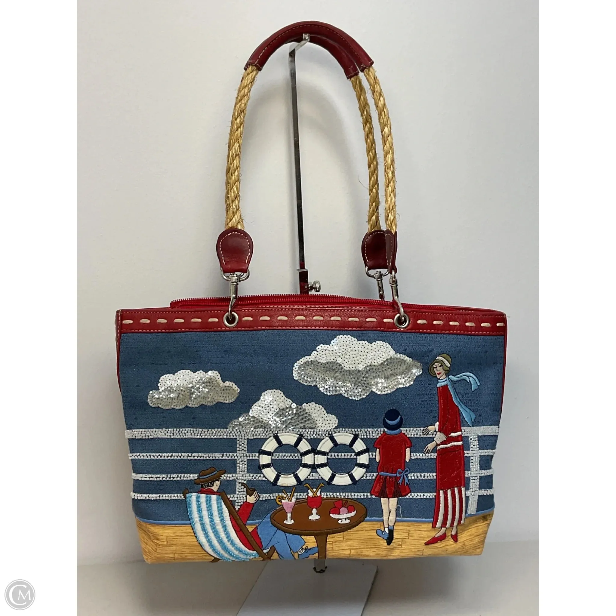 Handbag Leather By Isabella Fiore, Size: Large