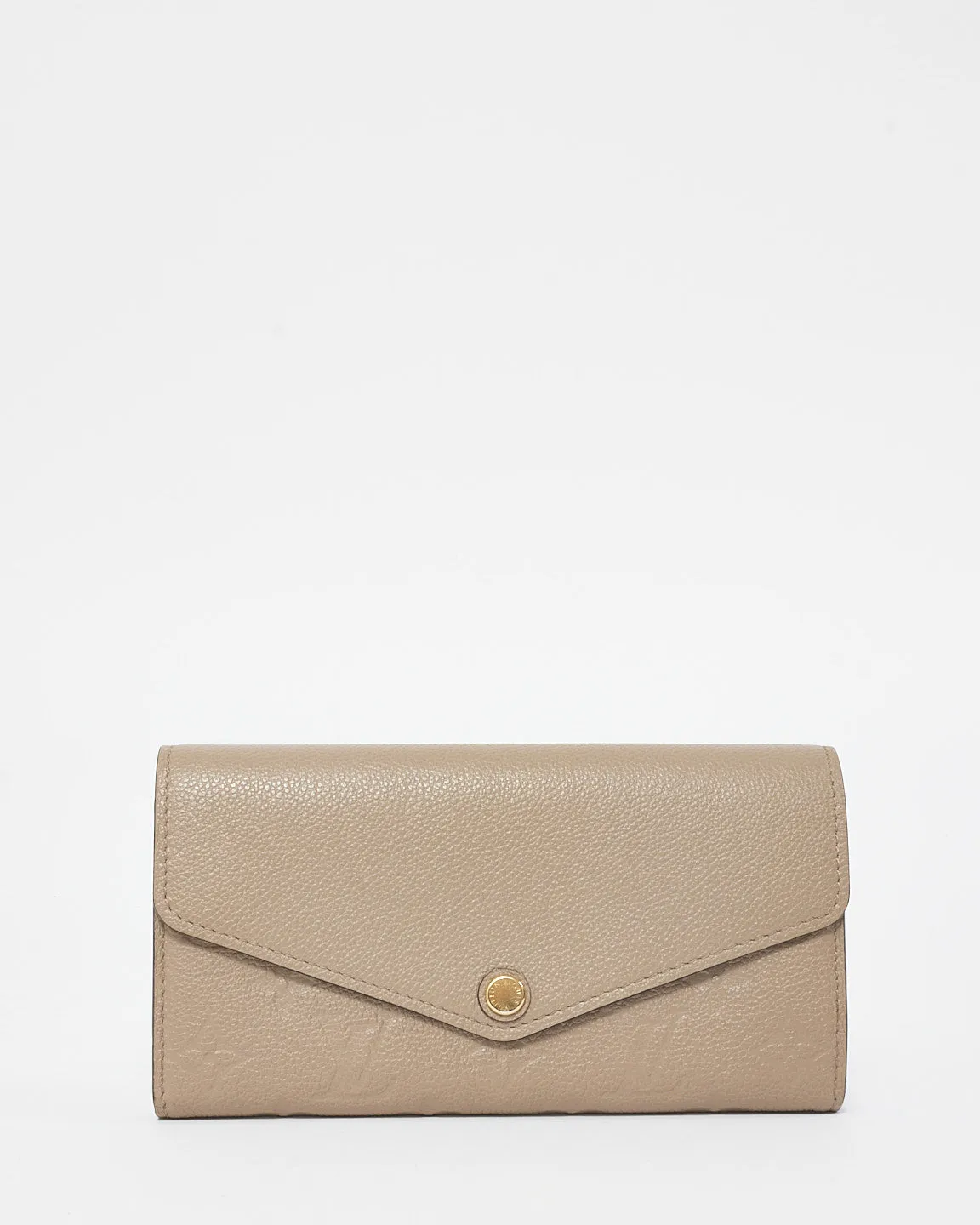 Louis Vuitton Monogram Taupe (Turtledove) Empreinte Leather Sarah Wallet