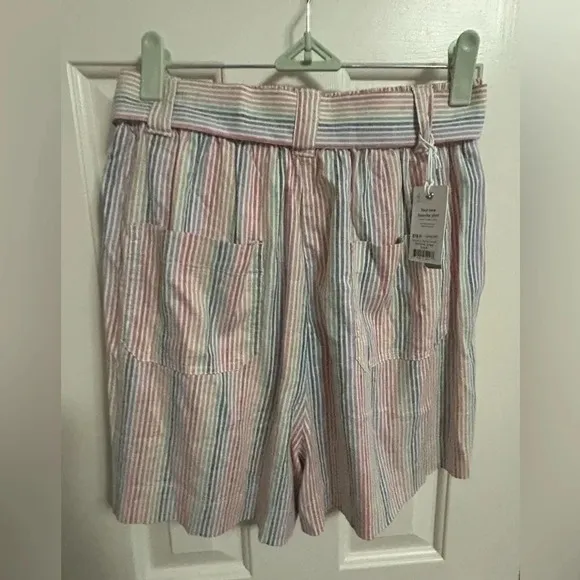 Marine Layer Karleigh Belted Rainbow Shorts Size Small NWT