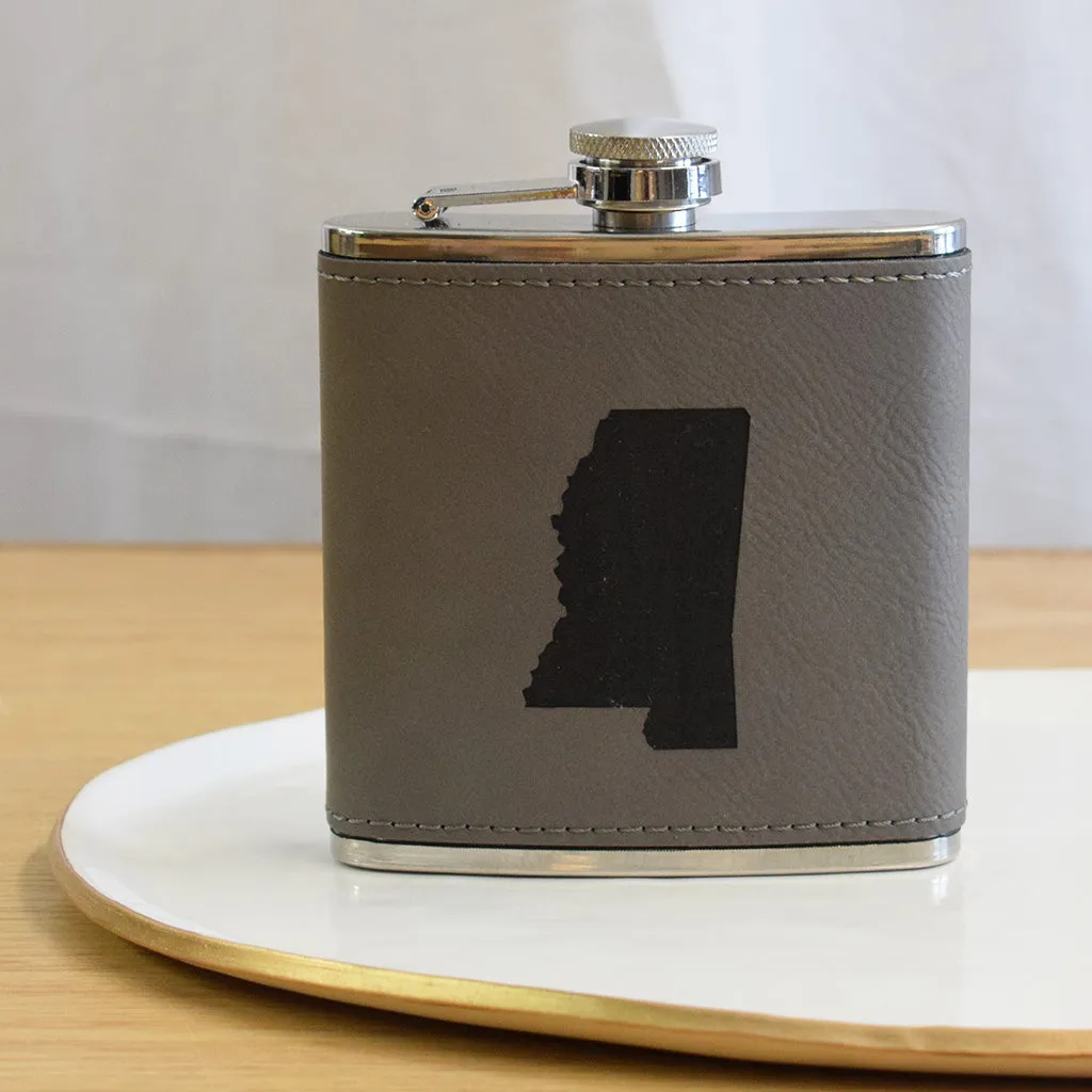 Mississippi Leather Flask
